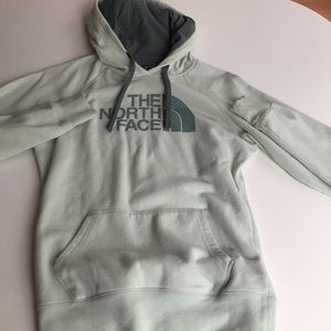 Green The North Face hoodie.